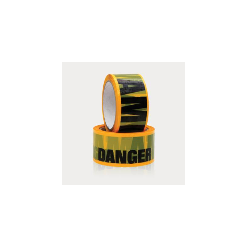 Lot de 10 rubalises noire/jaune "Danger amiante"