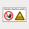 Panneau signalétique chantier amiante