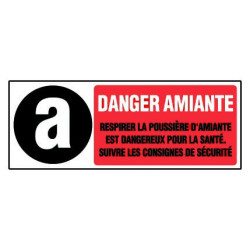 Plaque "Danger Amiante"