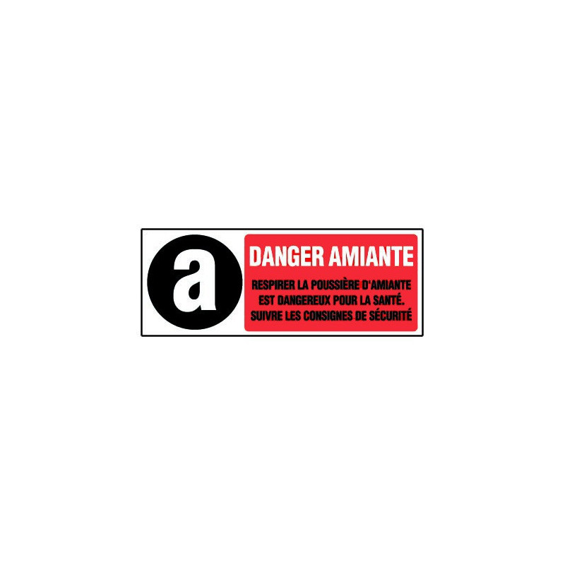 Plaque "Danger Amiante"